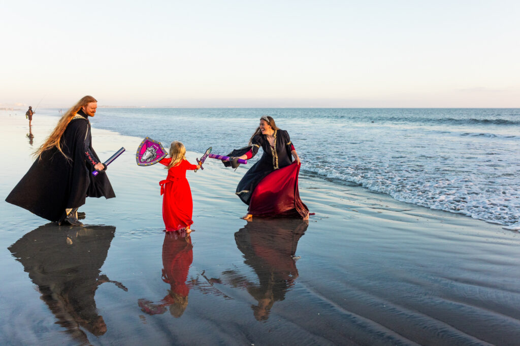 A Family Photographer Coronado Session: The Sequel Renaissance-inspired family portrait with ocean views in Coronado, California